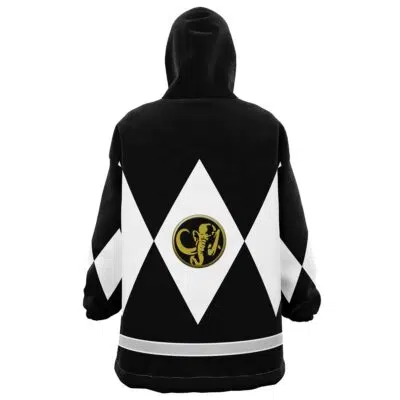 Black Ranger Mighty Morphin Power Rangers Snug Oversized Blanket Hoodie