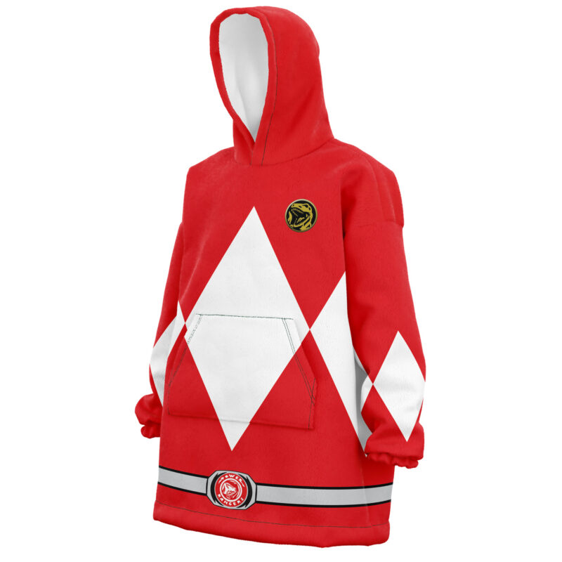 Red Ranger Mighty Morphin Power Rangers Snug Oversized Blanket Hoodie - Image 2