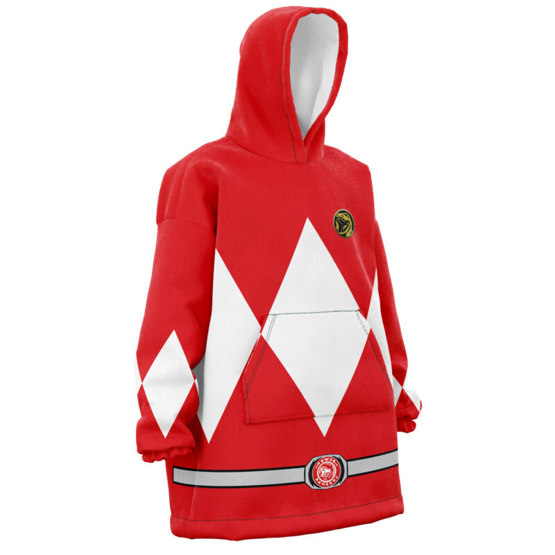 Red Ranger Mighty Morphin Power Rangers Snug Oversized Blanket Hoodie - Image 3
