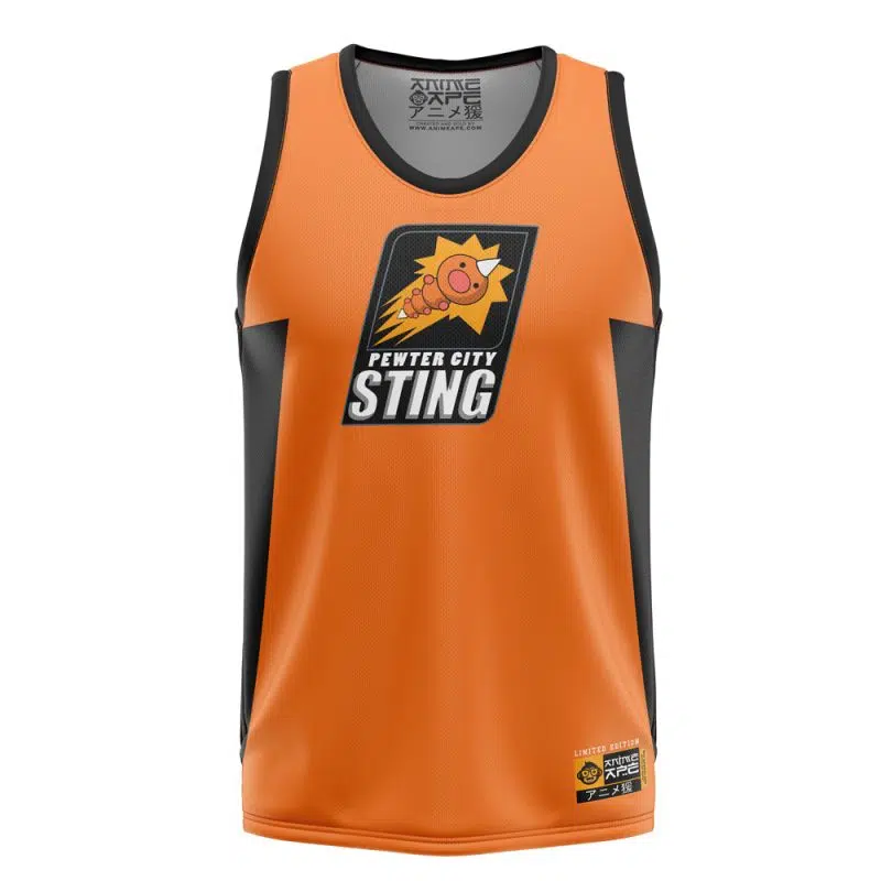 Pewter City Sting Weedle Pokemon Basketball Jersey