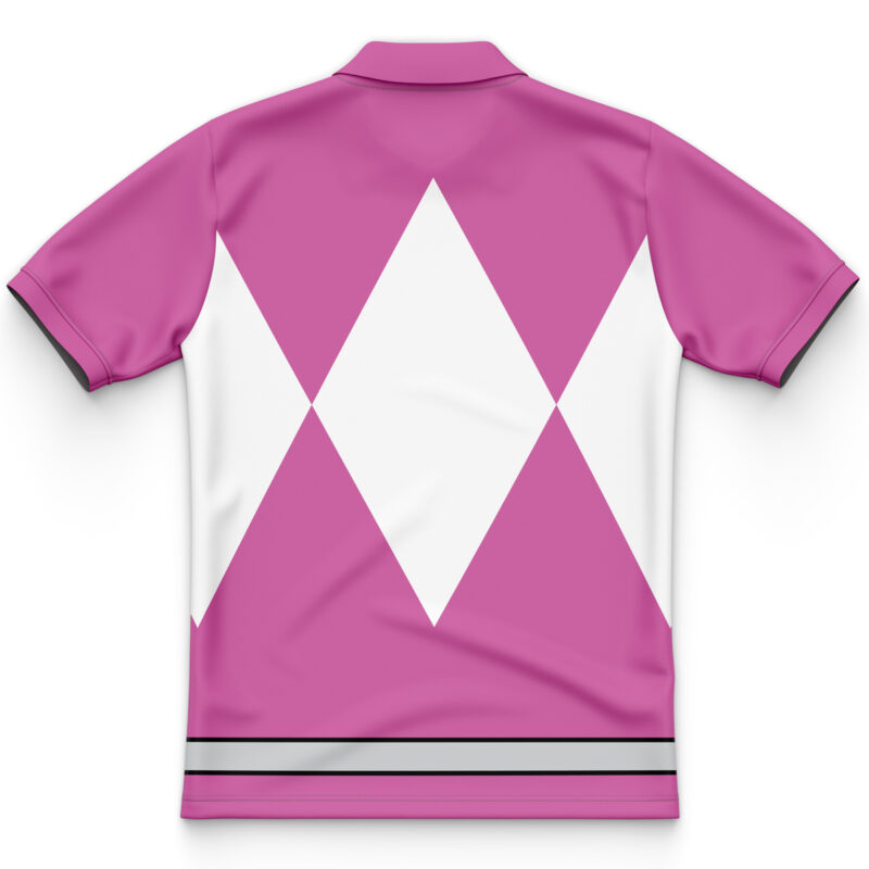 Pink Ranger Mighty Morphin Power Rangers Polo Shirt - Image 2