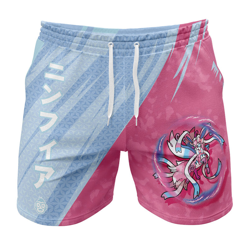 Sylveon Attack Pokemon Gym Shorts