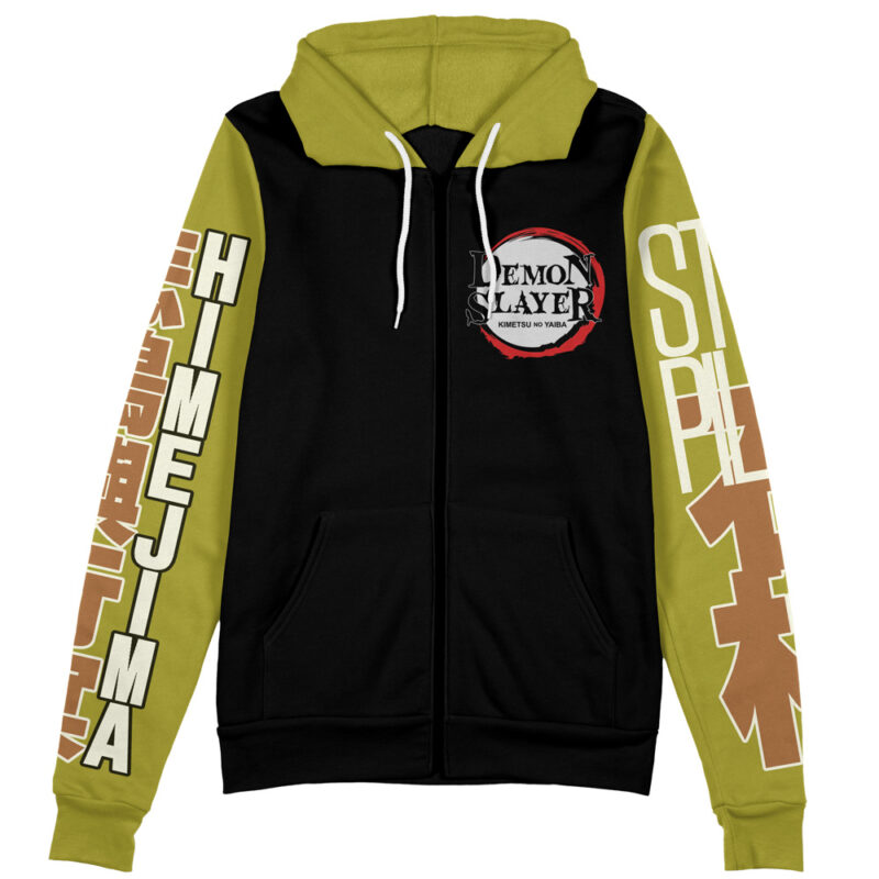 Gyomei Himejima V2 Demon Slayer Streetwear Zip Hoodie Jacket - Image 2