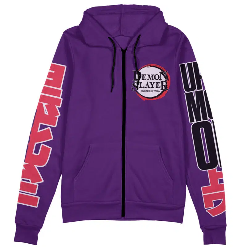 Kokushibo V2 Demon Slayer Streetwear Zip Hoodie Jacket - Image 2