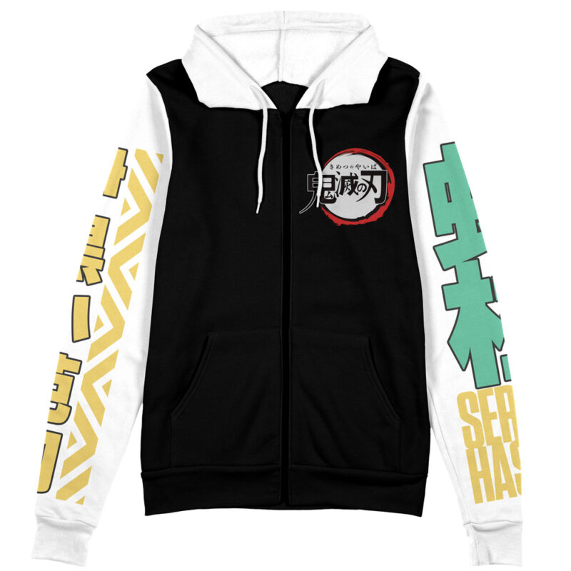 Obanai Iguro V2 Demon Slayer Streetwear Zip Hoodie Jacket - Image 2
