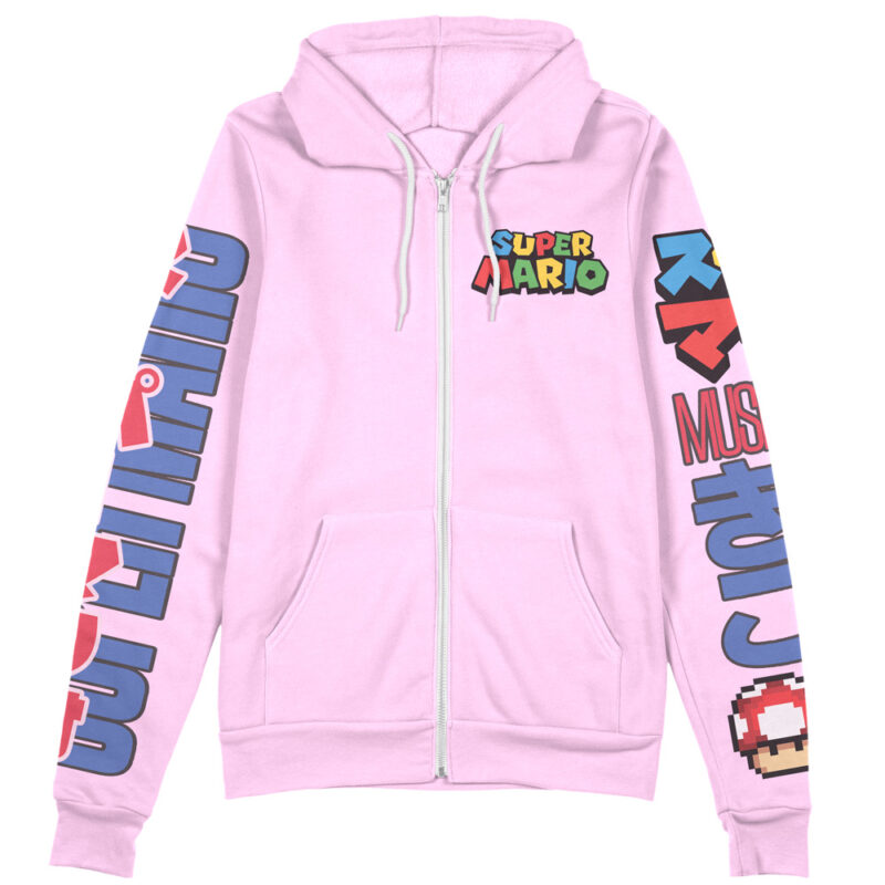 Toad Mario Bros Streetwear Zip Hoodie Jacket - Image 2