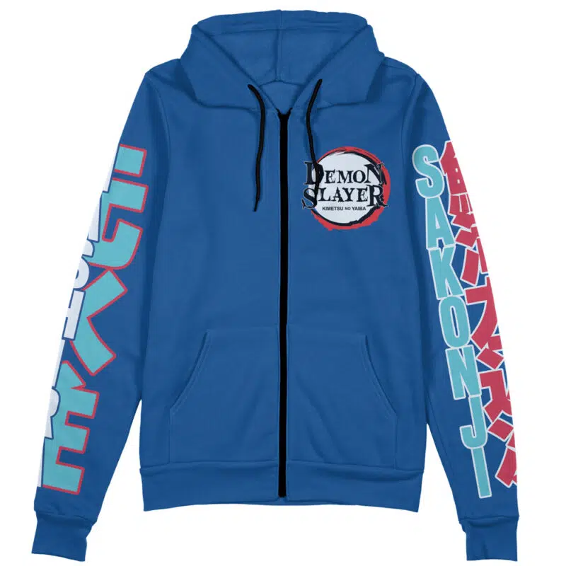Sakonji Urokodaki V2 Demon Slayer Streetwear Zip Hoodie Jacket - Image 2