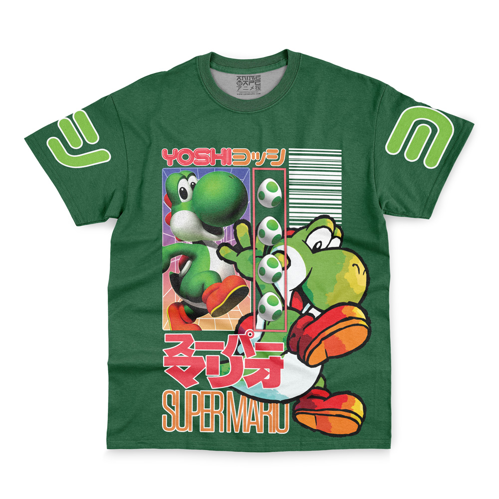 Super Mario Yoshi T-Shirt Uomo Verde 86/92 - Maglietta Ufficiale Nintendo In 100% Cotone