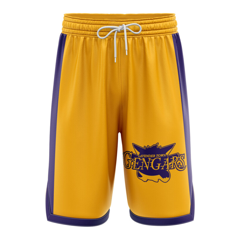 Lavander Town Gengars v2 Pokemon Basketball Shorts