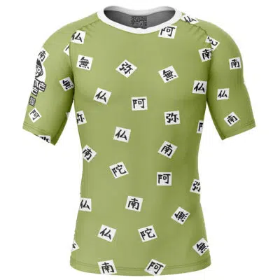 Gyomei Himejima Demon Slayer Short Sleeve Rash Guard Compression Shirt