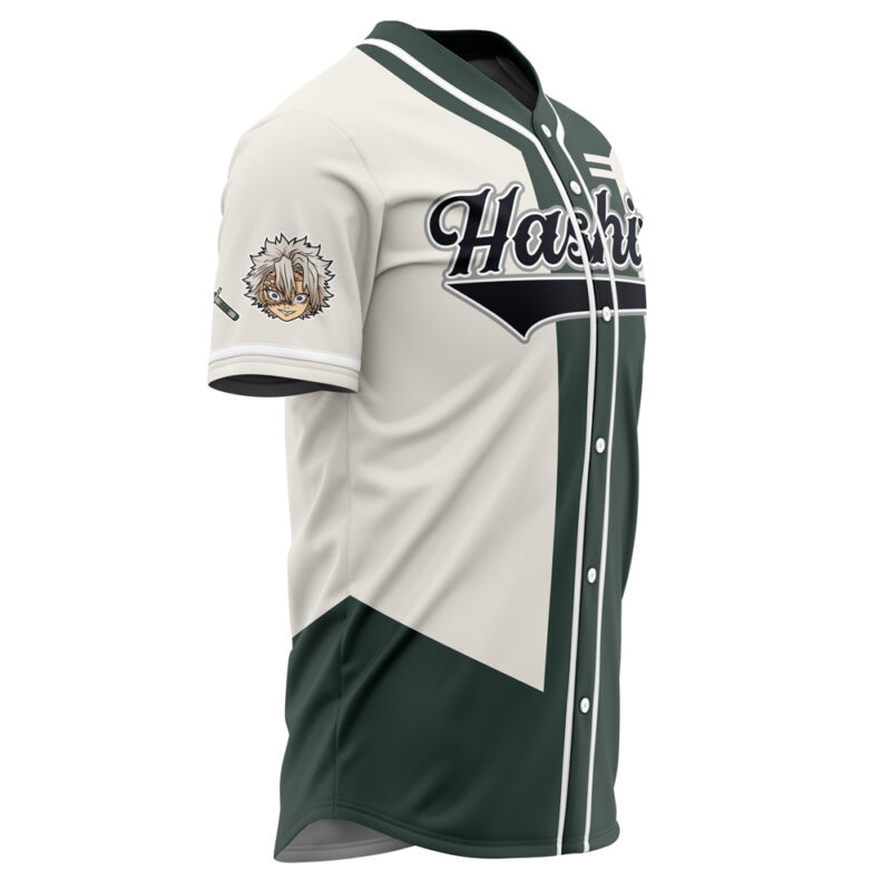 Hashira Sanemi Shinazugawa Demon Slayer Baseball Jersey - Image 2