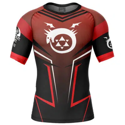 Homunculus Fullmetal Alchemist Short Sleeve Rash Guard Compression Shirt