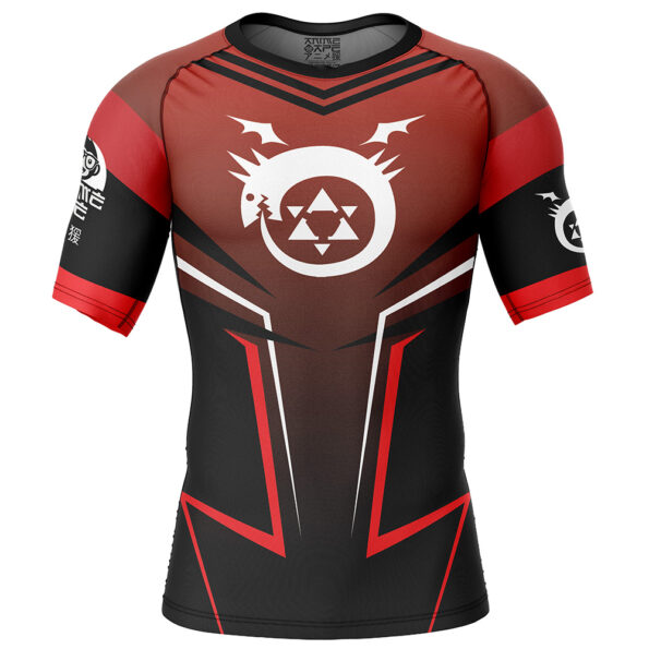 Homunculus Fullmetal Alchemist Short Sleeve Rash Guard Compression Shirt