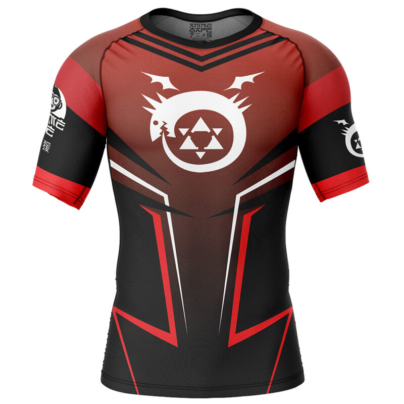 Homunculus Fullmetal Alchemist Short Sleeve Rash Guard Compression Shirt