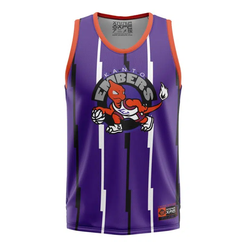 Kanto Embers Charmeleon Pokemon Basketball Jersey