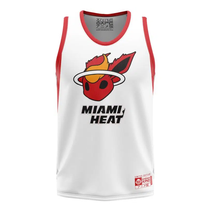 Miami Heat Flareon Pokemon Basketball Jersey