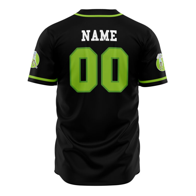 Personalized Trippy Cosmic Rick and Morty Baseball Jersey - Image 3