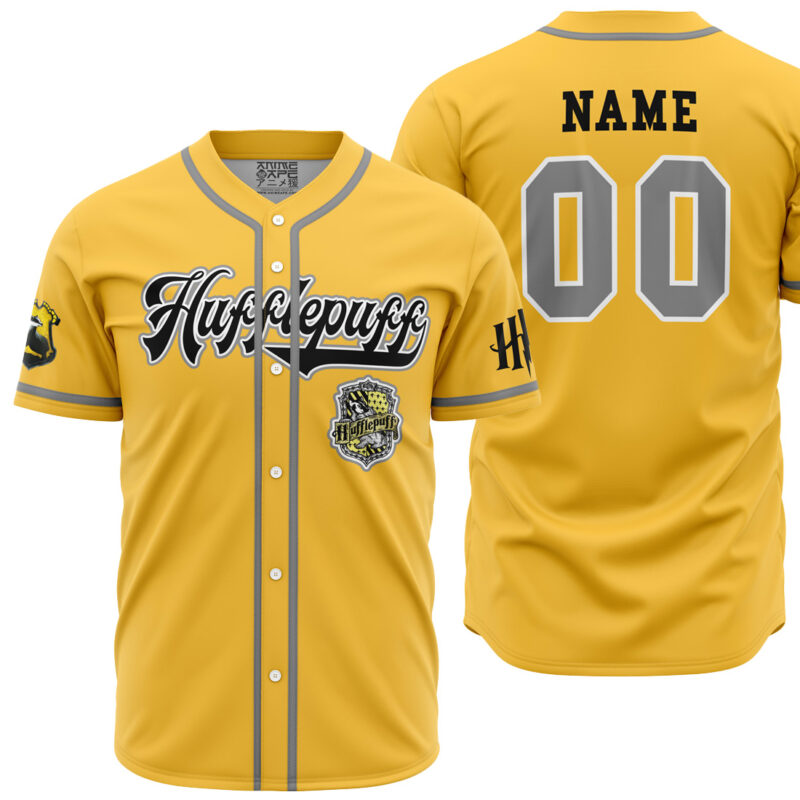 Personalized Hufflepuff House Harry Potter Baseball Jersey