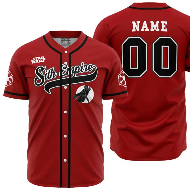 Personalized Sith Empire Vader Star Wars Baseball Jersey
