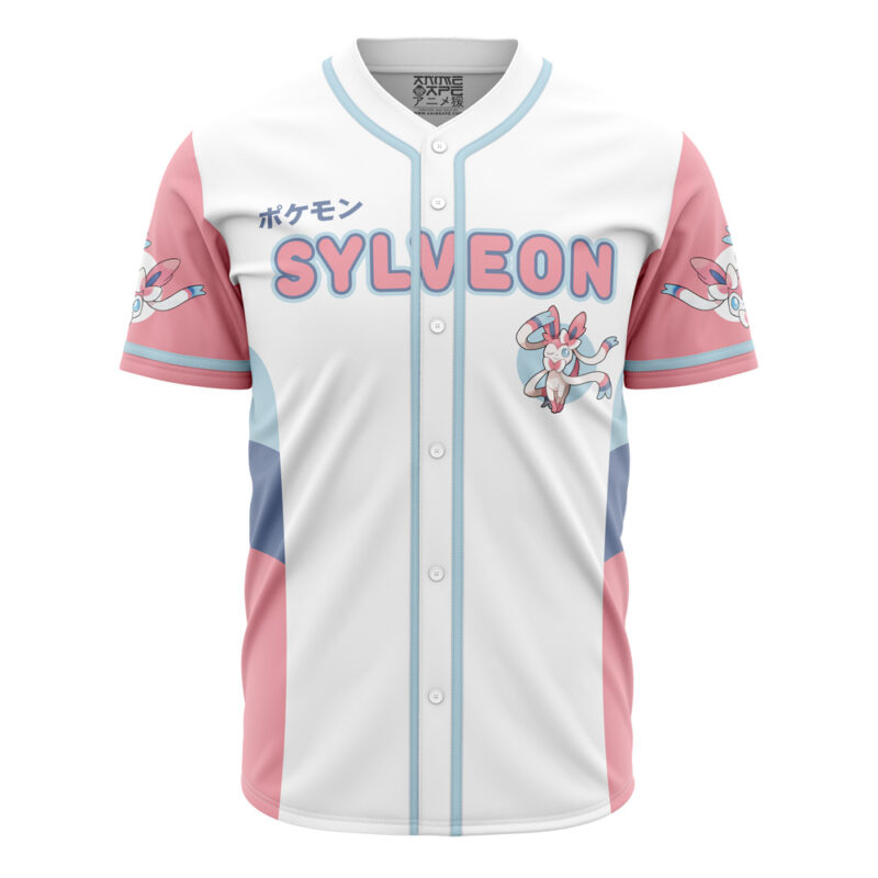 Personalized Sylveon Eeveelution Pokemon Baseball Jersey - Image 2