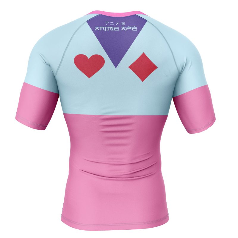 Hypnotic Eye Hisoka Hunter X Hunter Short Sleeve Rash Guard Compression Shirt - Image 2