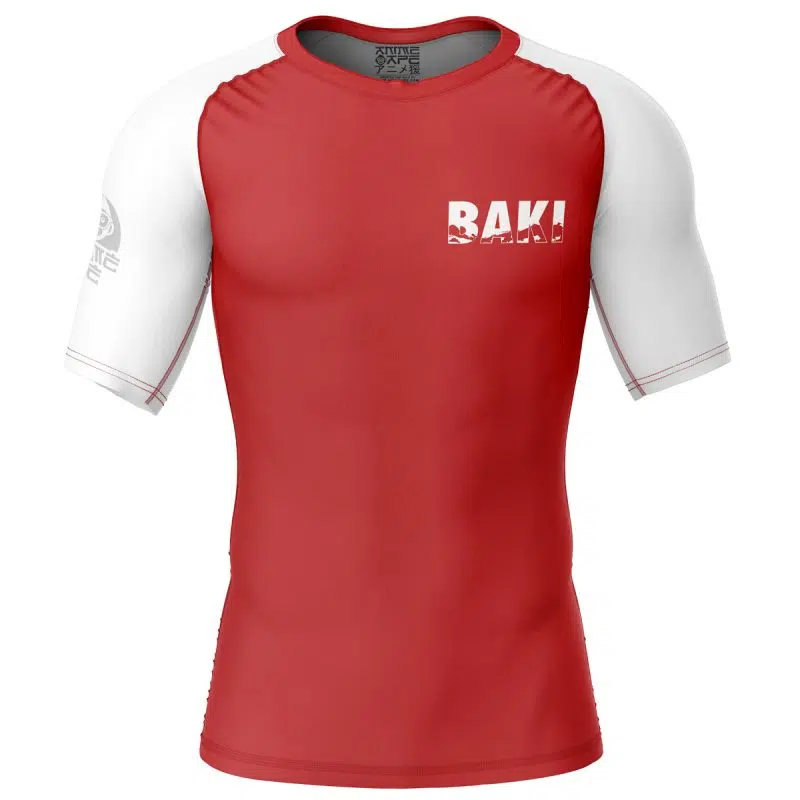 Baki the Grappler Short Sleeve Rash Guard Compression Shirt
