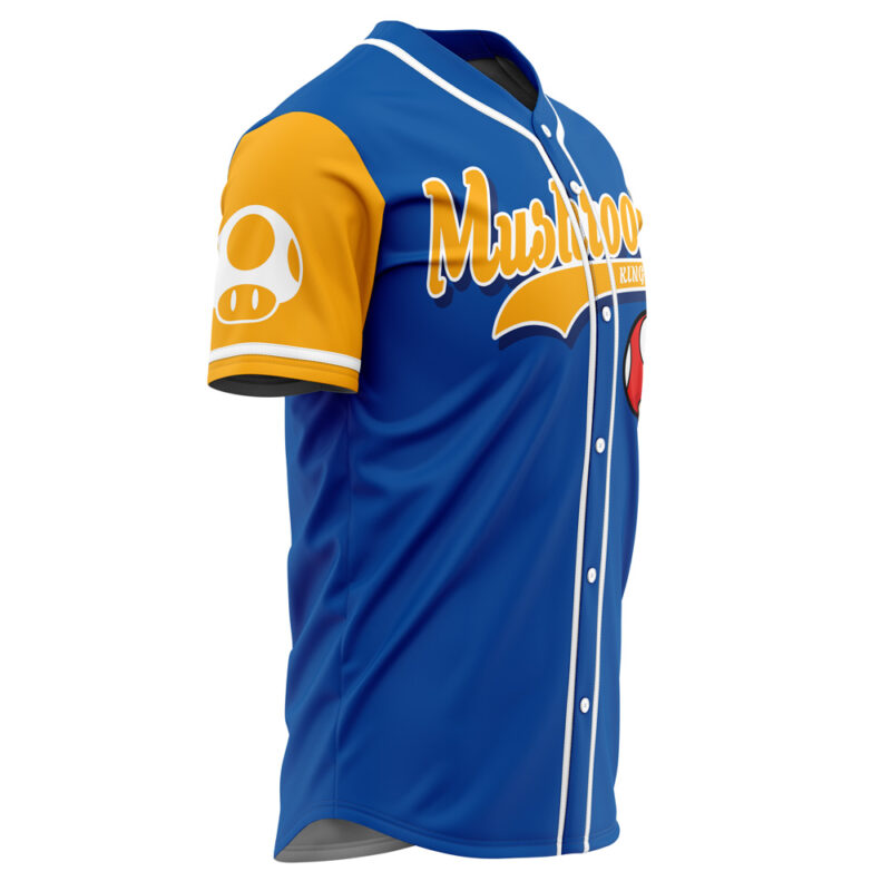 Toad Mushroom Kingdom Mario Bros Baseball Jersey - Image 2