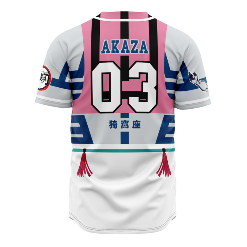 Upper Moons Akaza Demon Slayer Baseball Jersey - Image 3