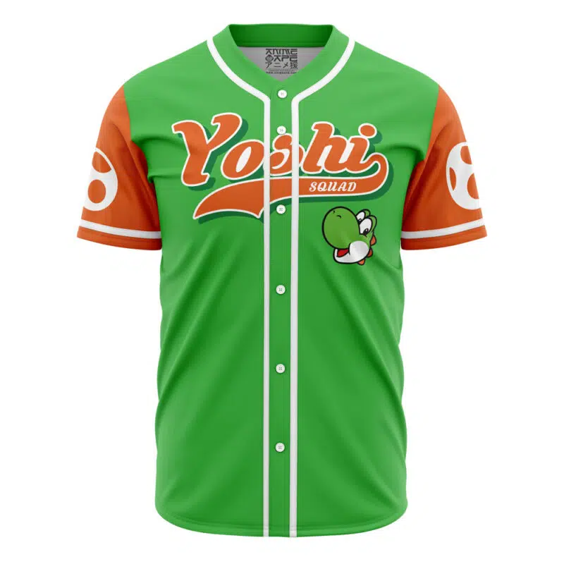 Yoshi Squad Super Mario Bros Baseball Jersey