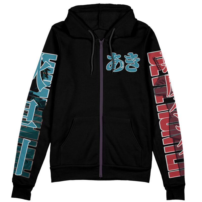 Aki Hayakawa Chainsaw Man Streetwear Zip Hoodie Jacket - Image 2
