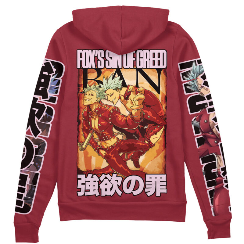 Ban Seven Deadly Sins Streetwear Zip Hoodie Jacket