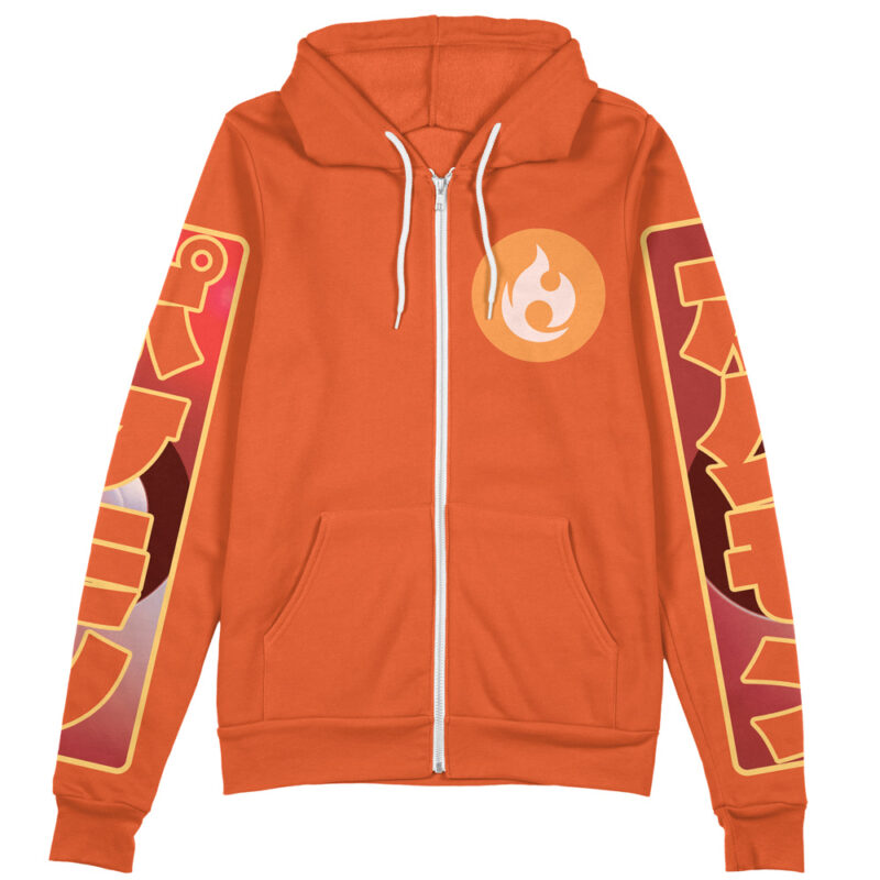 Charmander Pokemon Streetwear Zip Hoodie Jacket - Image 2