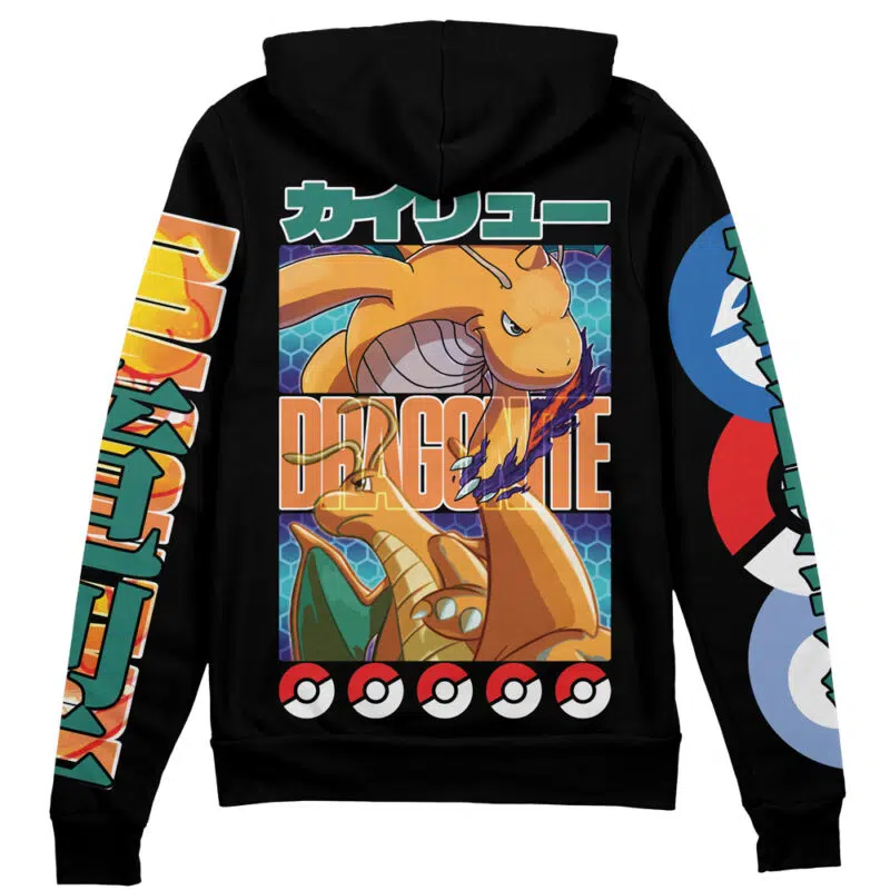 Dragonite Pokemon Streetwear Zip Hoodie Jacket