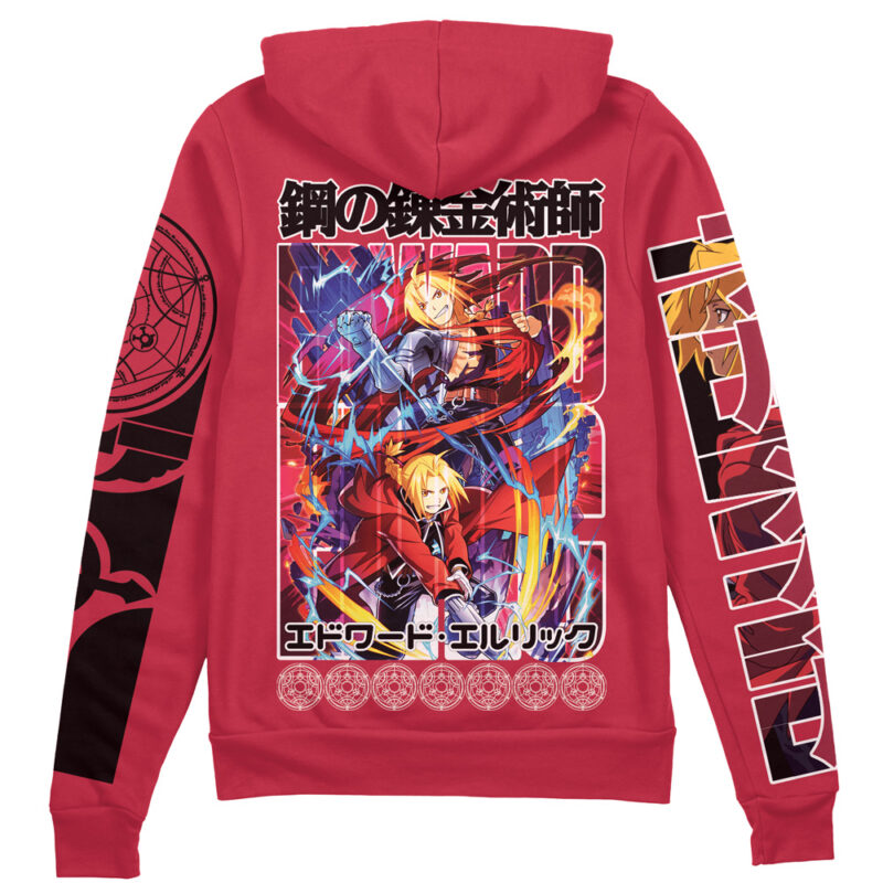 Edward Elric Fullmetal Alchemist Streetwear Zip Hoodie Jacket
