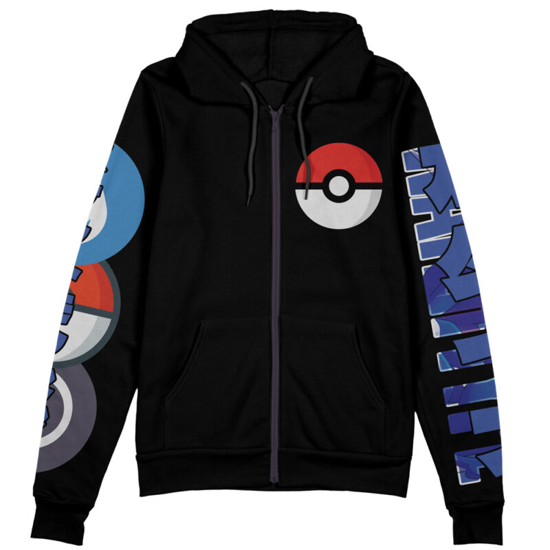Ash Greninja Pokemon Streetwear Zip Hoodie Jacket - Image 2