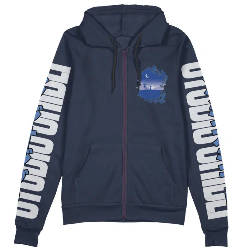 Howl's Moving Castle Studio Ghibli Streetwear Zip Hoodie Jacket - Image 2