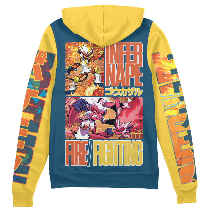 Infernape Pokemon Streetwear Zip Hoodie Jacket