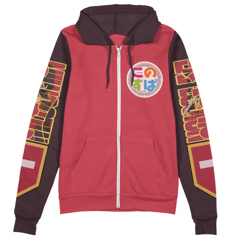 Megumin Konosuba Streetwear Zip Hoodie Jacket - Image 2