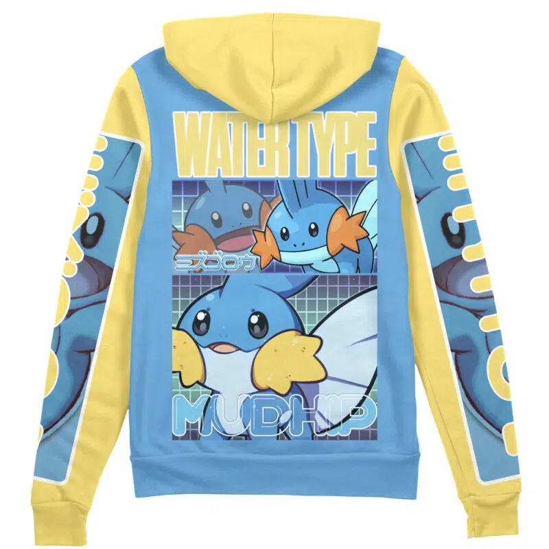 Mudkip Pokemon Streetwear Zip Hoodie Jacket