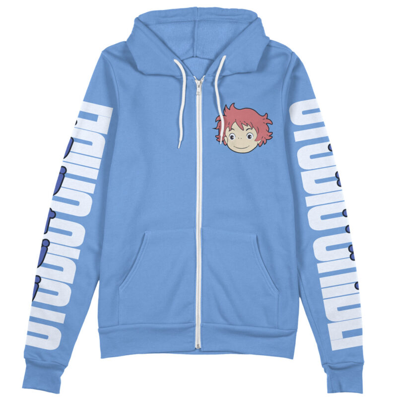 Ponyo Studio Ghibli Streetwear Zip Hoodie Jacket - Image 2