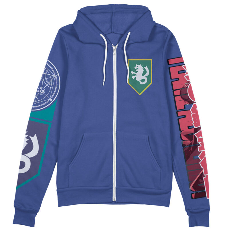 Roy Mustang Fullmetal Alchemist Streetwear Zip Hoodie Jacket - Image 2