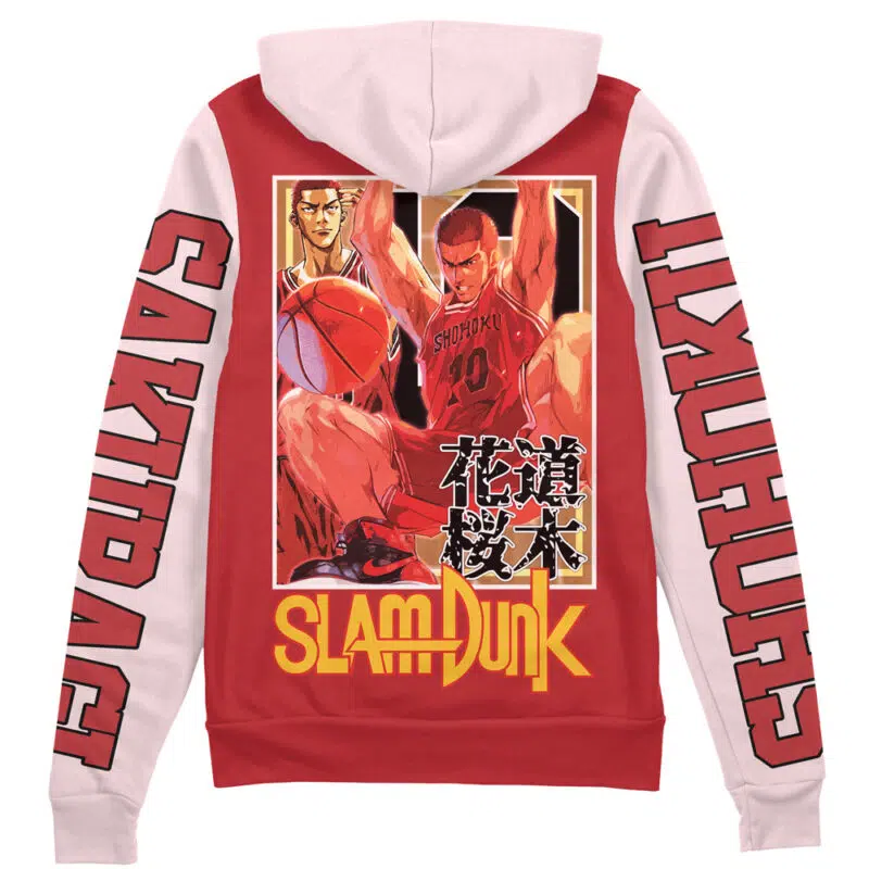 Hanamichi Sakuragi Slam Dunk Streetwear Zip Hoodie Jacket