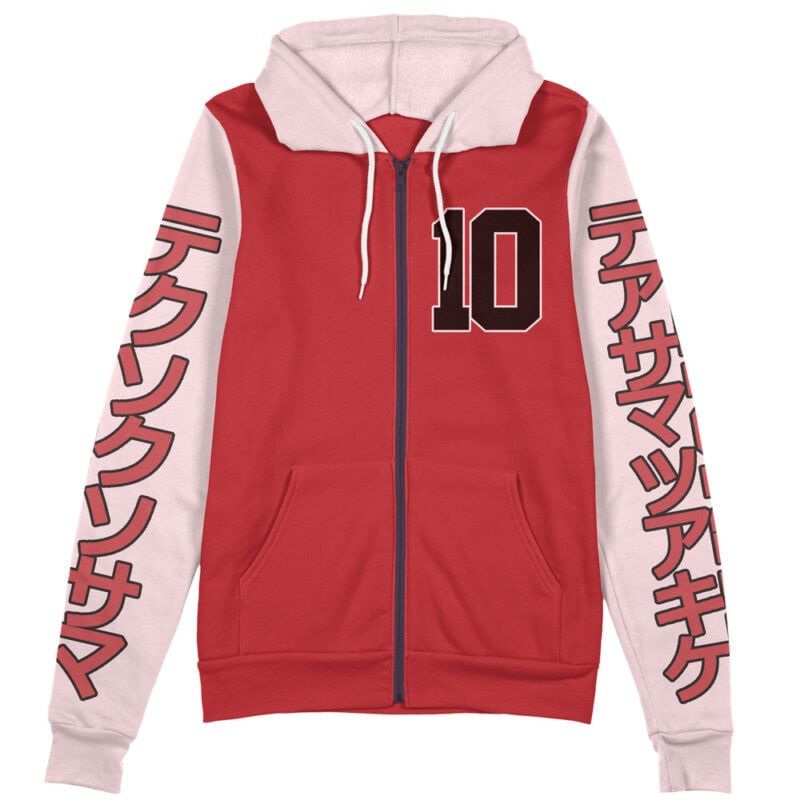 Hanamichi Sakuragi Slam Dunk Streetwear Zip Hoodie Jacket - Image 2