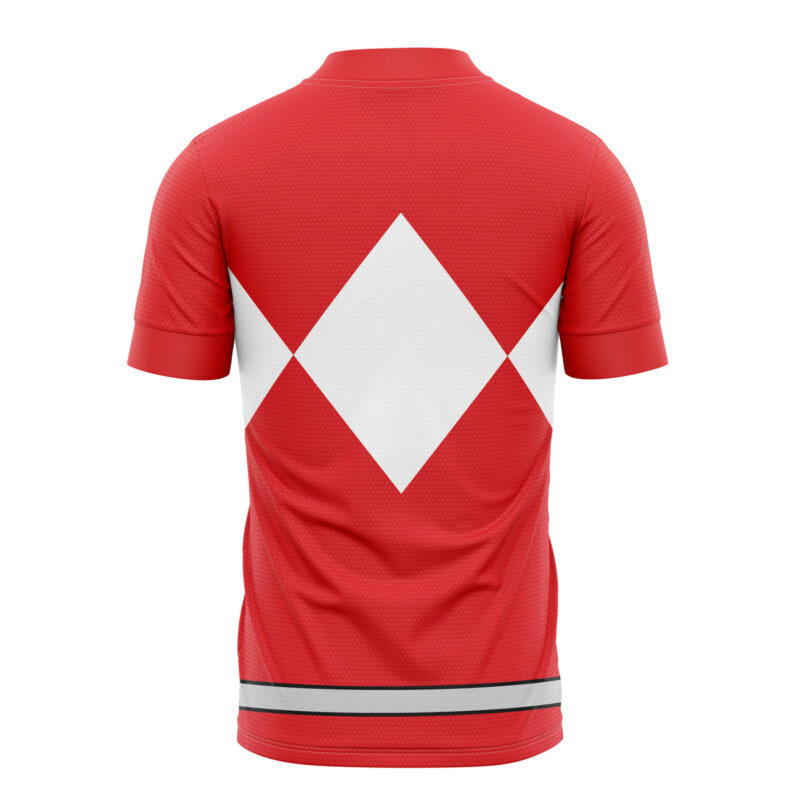 Red Ranger Mighty Morphin Power Rangers Soccer Jersey - Image 3