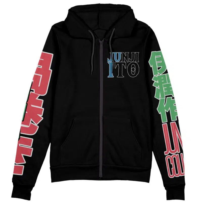 Uzumaki Junji Ito Collection Streetwear Zip Hoodie Jacket - Image 2