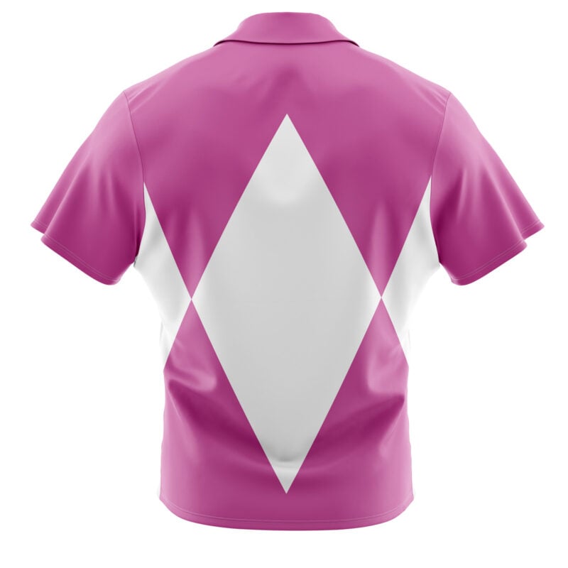 Pink Ranger Mighty Morphin Power Rangers Button Up Hawaiian Shirt - Image 2