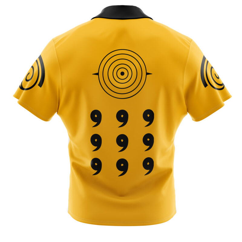 Nine-Tails Chakra Mode Shippuden Button Up Hawaiian Shirt - Image 2