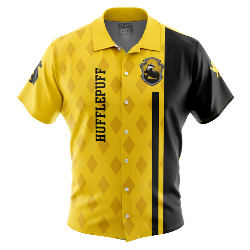 Hufflepuff Harry Potter Button Up Hawaiian Shirt