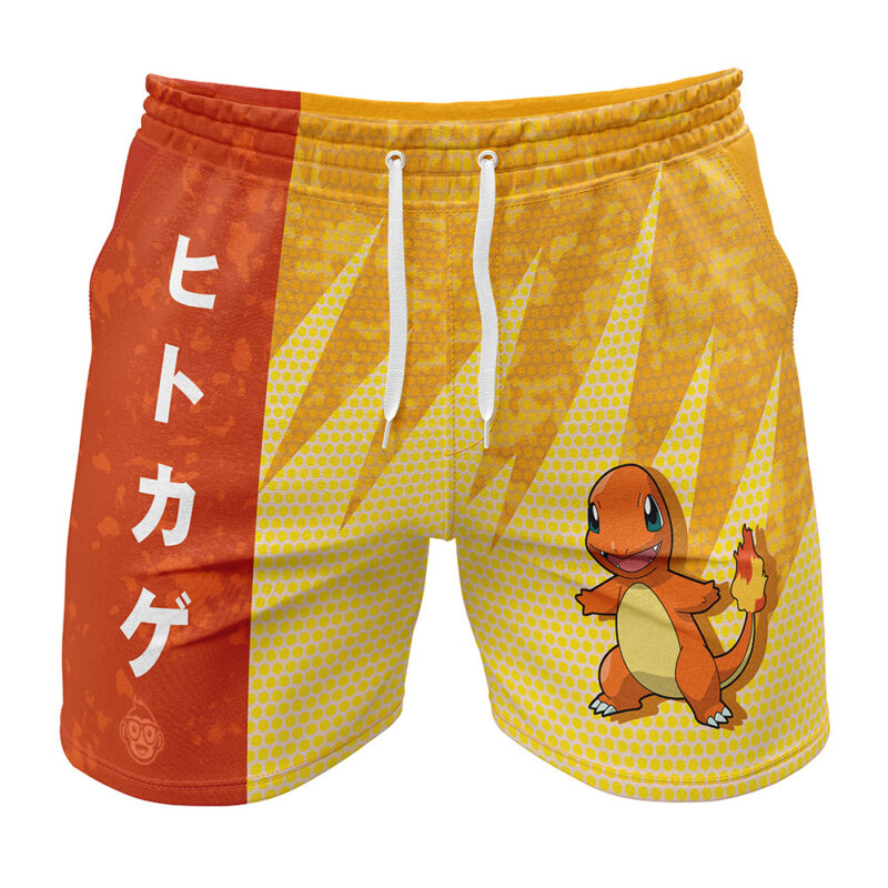 Charmander Classic Pokemon Gym Shorts