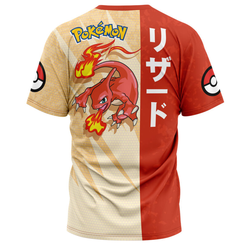 Charmeleon Attack Pokemon T-Shirt - Image 2